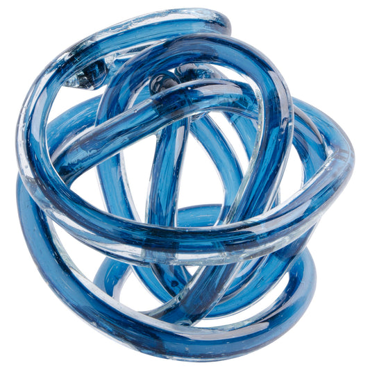 6"D Blue Glass Knot